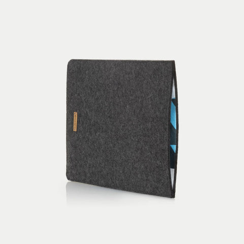 Etui til Galaxy Tab A9 | lavet af filt og økologisk bomuld | antracit - former | Model "LET"