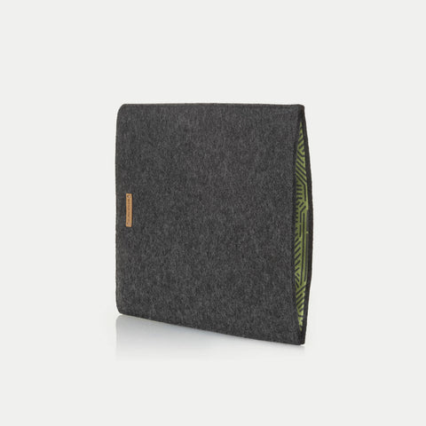 Sleeve til Surface Pro 6 | fremstillet af filt og økologisk bomuld | antracit - stripes | "LET"-model