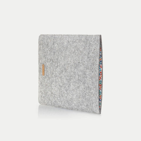 Sleeve til Surface Pro 9 | fremstillet af filt og økologisk bomuld | lysegrå - colorful | "LET"-model