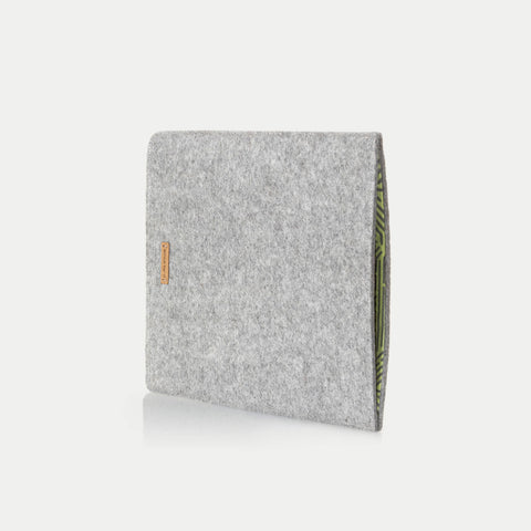 Sleeve til iPad Pro 12,9" - 5. generation | fremstillet af filt og økologisk | lysegrå - stripes  | "LET"-model