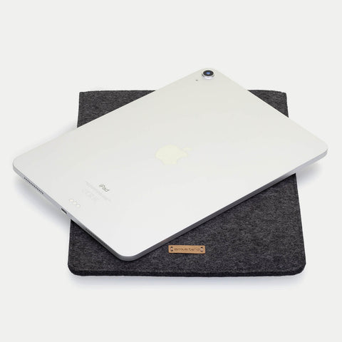 Sleeve til Surface Go 3 | fremstillet af filt og økologisk bomuld | antracit - tracks | "LET"-model