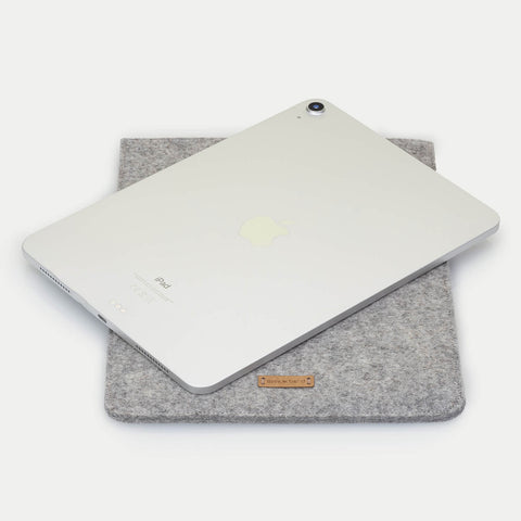 Sleeve til Galaxy Tab S6 | fremstillet af filt og økologisk bomuld | lysegrå - bloom | "LET"-model