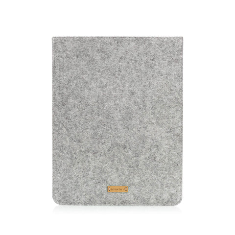 Tablet cover lavet efter mål | lavet af filt og økologisk bomuld | lysegrå - colorful | "LET" model