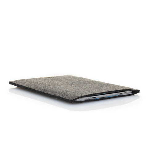 Etui til Galaxy Tab A9 | lavet af filt og økologisk bomuld | antracit - former | Model "LET"
