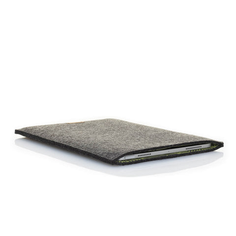 Cover til Galaxy Tab S9 | lavet af filt og økologisk bomuld | antracit - striber | Model "LET"
