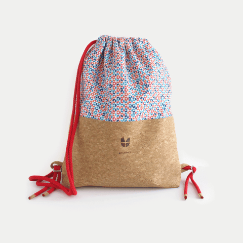 Gymnastiktaske, rygsæk | lavet af bomuld og kork | Colorful