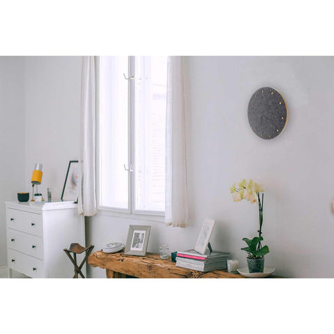 Vægur lavet af filt og kork 30 cm | antracit - sort | Design: Esbjerg