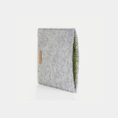 Etui til PocketBook InkPad X | lavet af filt og økologisk bomuld | lysegrå - striber | Model "LET"