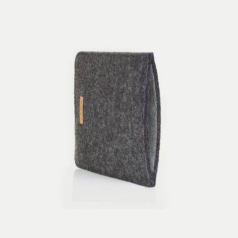 Etui til PocketBook Basic 4 | lavet af filt og økologisk bomuld | antracit - spor | Model "LET"
