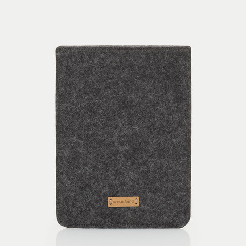 Etui til Kindle Paperwhite 10 | lavet af filt og økologisk bomuld | antracit - farverig | Model "LET"