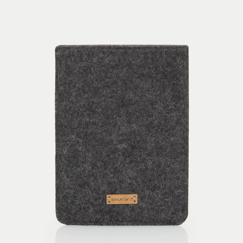 Cover til Onyx Boox Tab Ultra C | lavet af filt og økologisk bomuld | antracit - spor | Model "LET"
