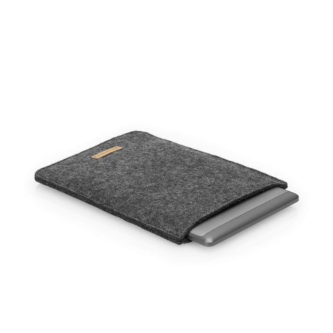 Etui til Kobo Aura | lavet af filt og økologisk bomuld | antracit - blomst | Model "LET"