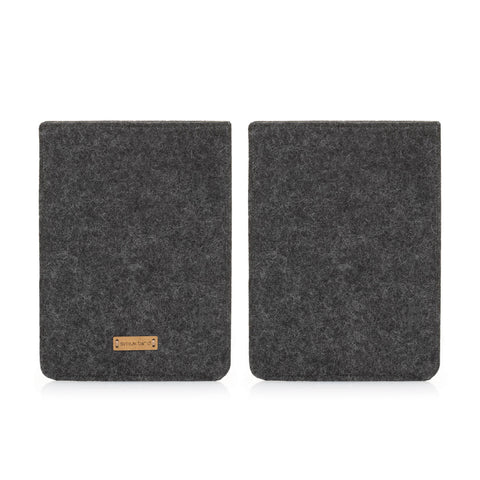 Etui til Kindle Paperwhite 10 | lavet af filt og økologisk bomuld | antracit - farverig | Model "LET"