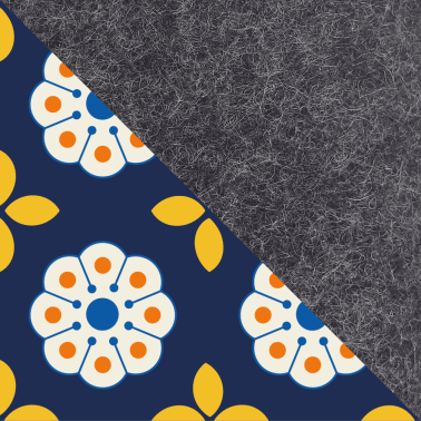 Tablet cover lavet efter mål | lavet af filt og økologisk bomuld | antracit - bloom | "LET" model
