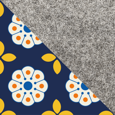 Cover til Galaxy Tab S9 | lavet af filt og økologisk bomuld | lysegrå - blomstrer | Model "LET"