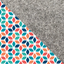 Skræddersyet eReader-cover | fremstillet af filt og økologisk bomuld | lysegrå - colorful | "LET"-model