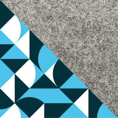 Sleeve til iPad Air - 5. generation | fremstillet af filt og økologisk bomuld | lysegrå - shapes | "LET"-model